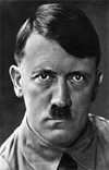 ADOLF HITLER (1889 - 1945): Adolf Hitler, military and political leader of Germany 1933 - 1945, launched World War Two and bears responsibility for the deaths of millions, including six million Jews in the Holocaust.