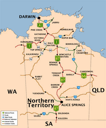 Map of Northern Territory