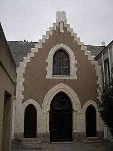 JEWISH AND KOSHER FRANCE: NANTES SYNAGOGUE. BUILT: 1870. CONSISTOIRE ISRAELITE DE NANTES SYNAGOGUE. 5 IMPASSE COPERNIC, NANTES, FRANCE. 