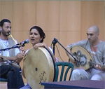 THE PERSIAN SINGER MORIN NEHEDAR SINGS IN TEL AVIV UNIVERSITY INRONT OF AUDIENCE FROM IRAN