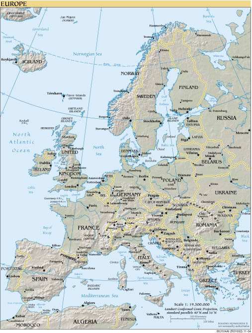 MAP OF EUROPE