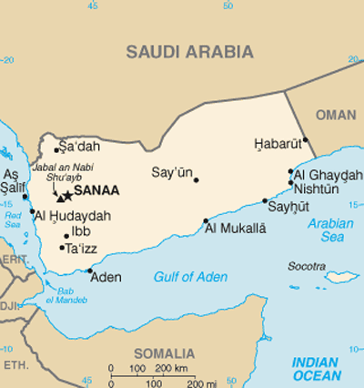 MAP OF YEMEN 