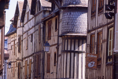THE RASHI SYNAGOGUE IN TROYES, FRANCE: One of history�s greatest Torah and Talmud commentators, Rabbi Solomon ben Isaac, known by the acronym Rashi (1040�1105), was born, lived, and taught here. (During the first Crusade, Rashi was forced to flee anti-Jewish riots. He returned to Worms, Germany, where he had first studied. He remained there until his death.) Rashi�s grandson, the noted Jewish scholar known as Rabbenu Tam (1100�1171) also taught in Troyes and attracted students from all over Europe. Historians believe that the St-Frobert quarter was the Jewish quarter. Nothing remains of the medieval Jewish community that, although very small in size, made a huge contribution to Judaism. 