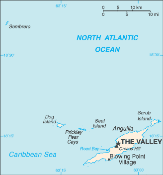 MAP OF ANGUILLA